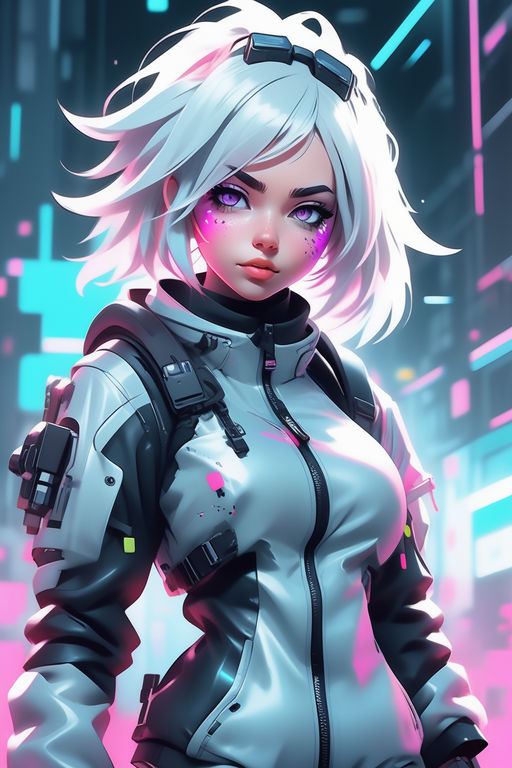 cyberpunk anime girl - Playground