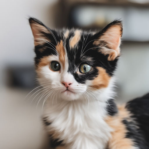 cute calico cat face