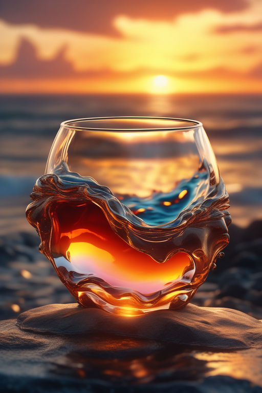 Perfume Bottle On The Beach At Sunset. 3d Rendering Free Image and  Photograph 210342904.