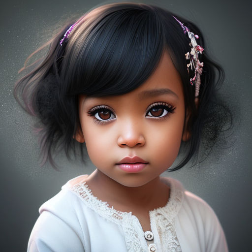 little girl with black hair