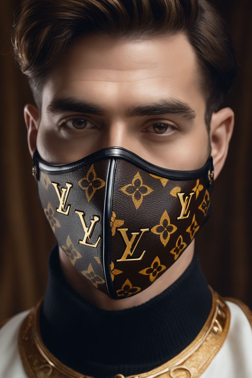 Mortal Kombat Fashion : man wearing Louis Vuitton monogram concept mask,  renaissance period, hyper realistic v--5, 8k, 8mm lens, trending on  artstation, sharp focus, studio photo, intricate details, highly detailed,  by greg