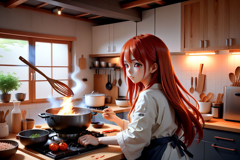 HD desktop wallpaper: Anime, Kitchen download free picture #761862