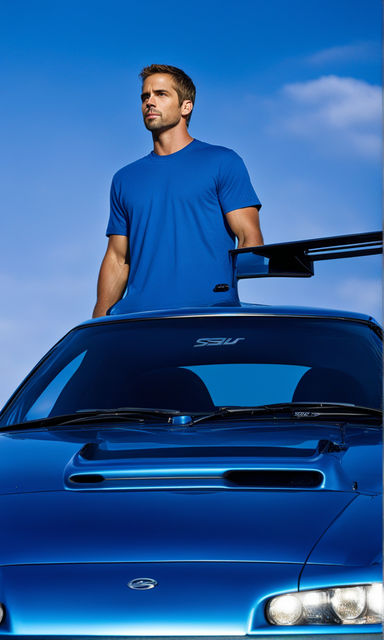 Paul Walker Standing in Blue and Jeans with Hands in Pockets 8 x 10 Inch  Photo