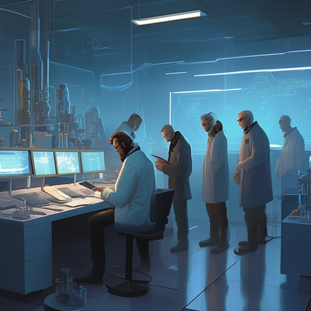 prompthunt: futuristic cloning science lab, anime background, interior,  gouache, hand painted, in the style of kazuo oga, studio ghibli