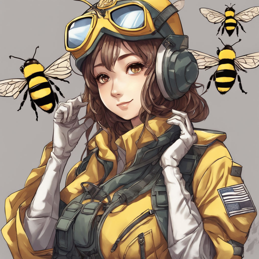 AI Art Generator: Anime girl as a bee