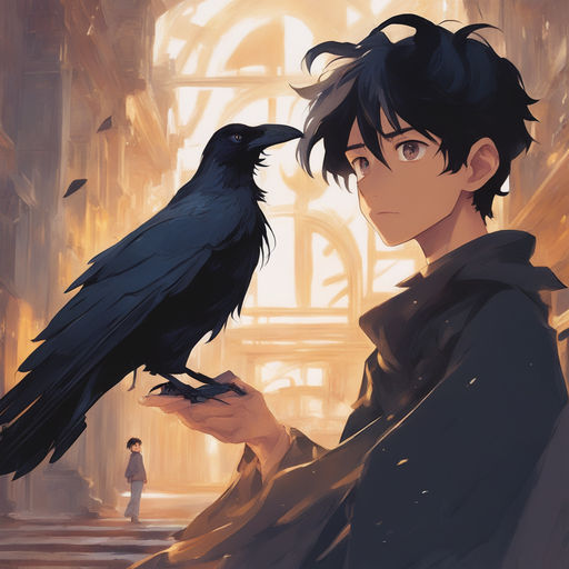 Sad Anime Boy Raven Crow