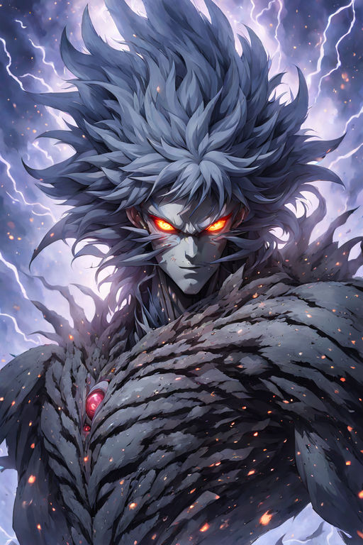 Cosmic garou god form, anime style, masterpiece, detailed, 4k