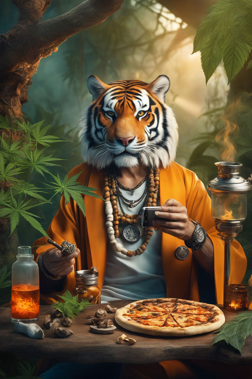 tigger smoking weed