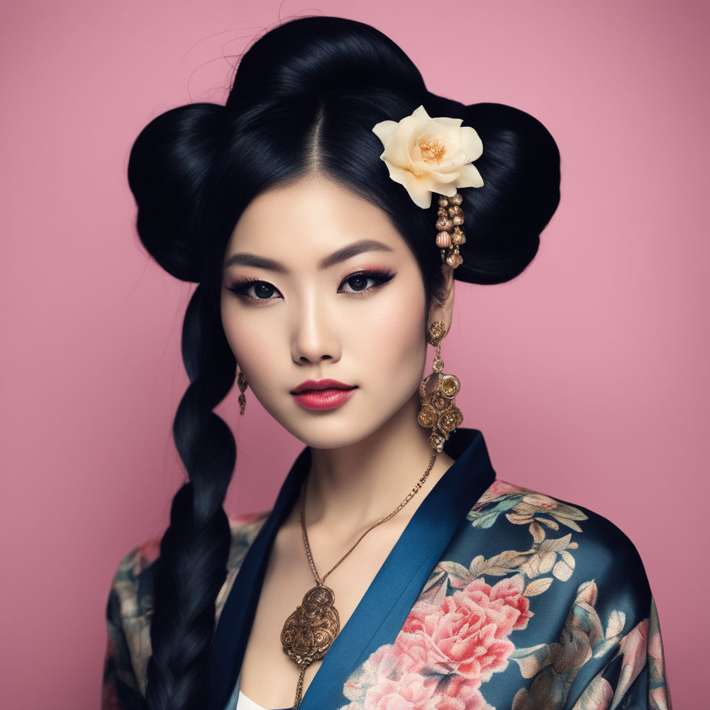 traditional chinese inspired hairstyles for hanfu! 🐇🤍🌙 chinese princess  looks 🌸💖💗 - YouTube