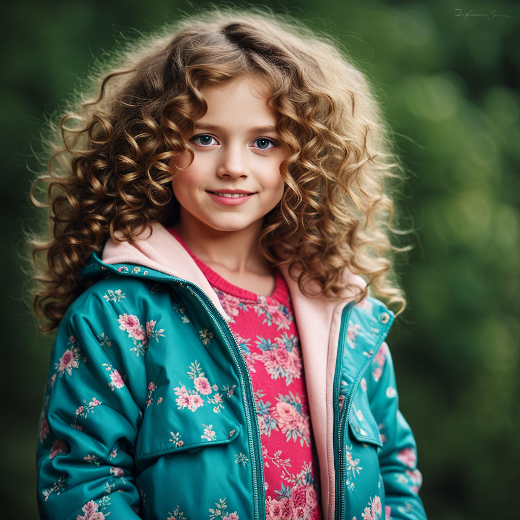 A brown young girl smal skin sensuale smile young smal girl petrol winter  jacket - Playground