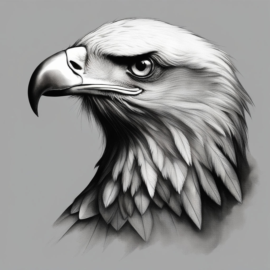 Drawing of Eagle's brave face | ai illustrator file | US$5.00 each | Ai &  PNG File