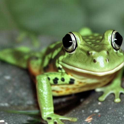 prompthunt: Cute glass frog on a student's table in front of a window.  Evening, soft light. 8k. High detail. Calm