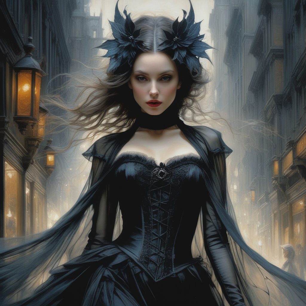 Spooky Dark Lady Black Dai Fantasy Armor Stock Photo by ©Ravven 219430200