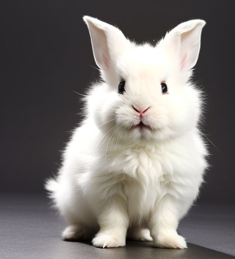 white baby bunny with blue eyes