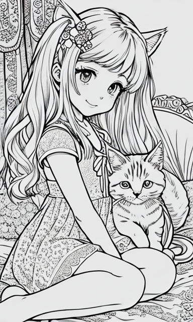 Anime Girl coloring page  Free Printable Coloring Pages