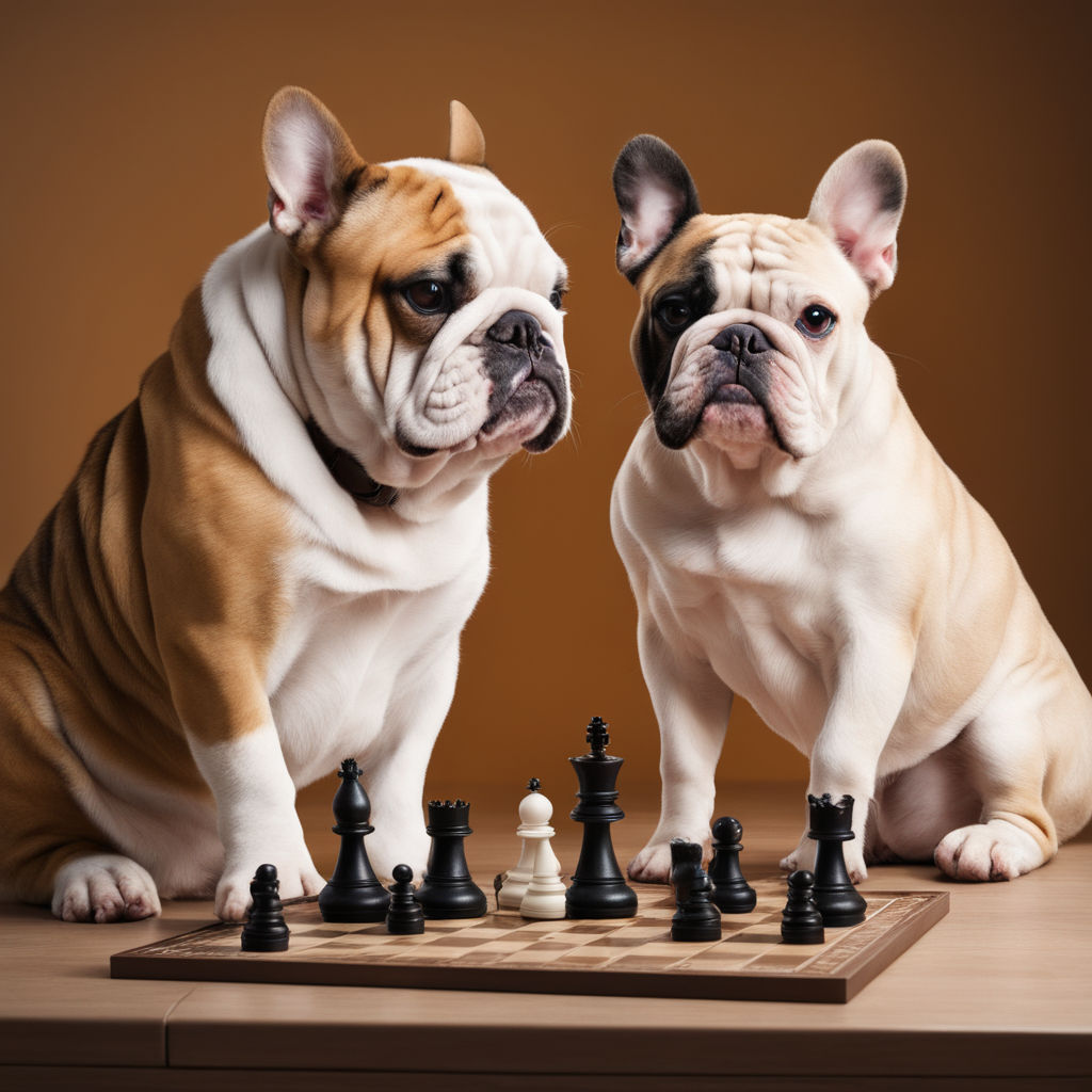 French Bulldog Chess Set