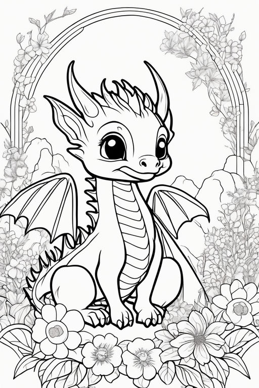 baby dragon coloring pages for kids