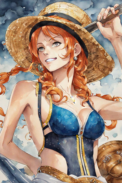 One Piece - Nami Original Digital Art Photographic Print for Sale