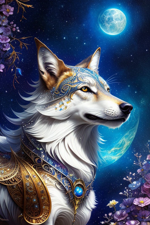 Spirit Wolf Diamond Painting Kit with Free Shipping – 5D Diamond Paintings