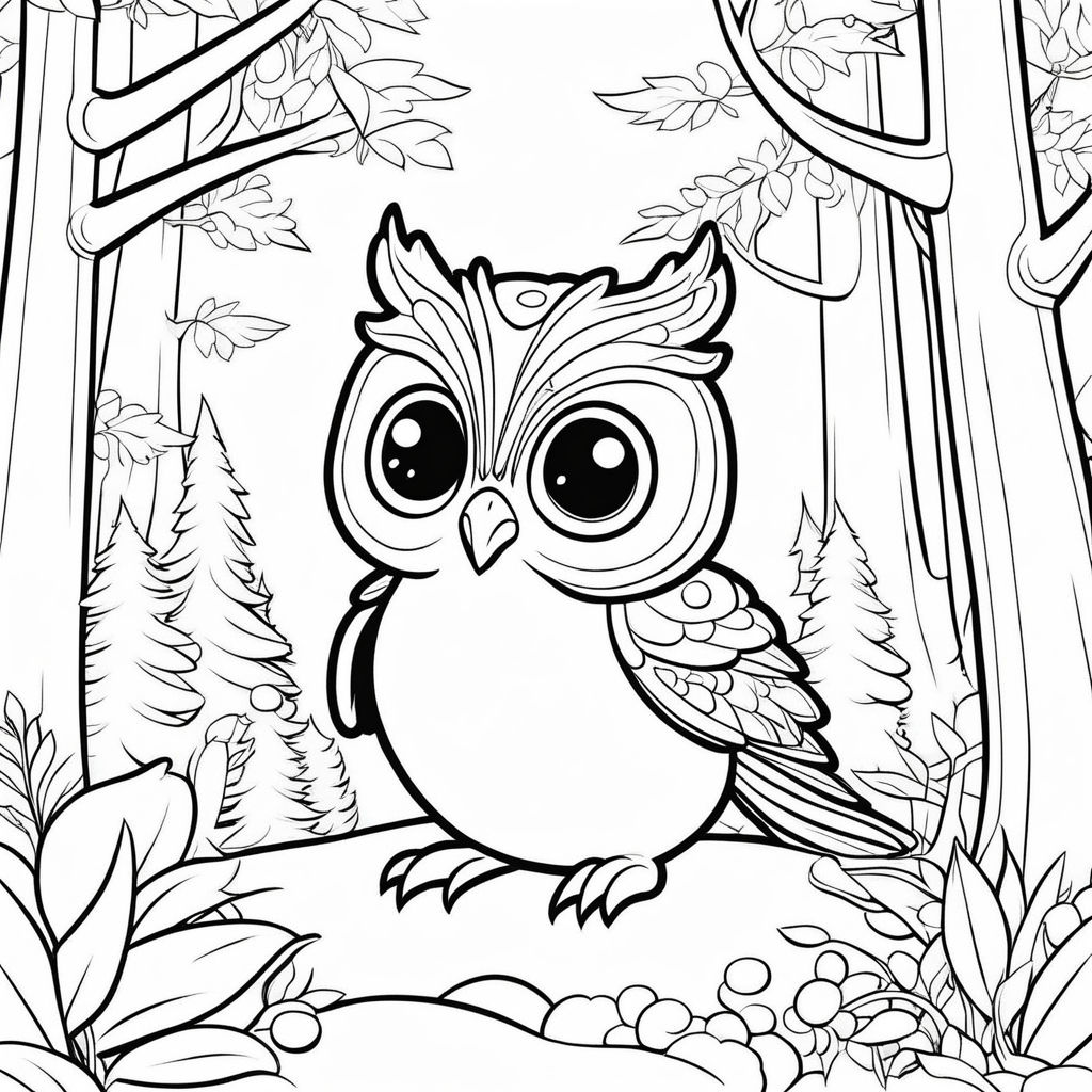 enchanted forest coloring page