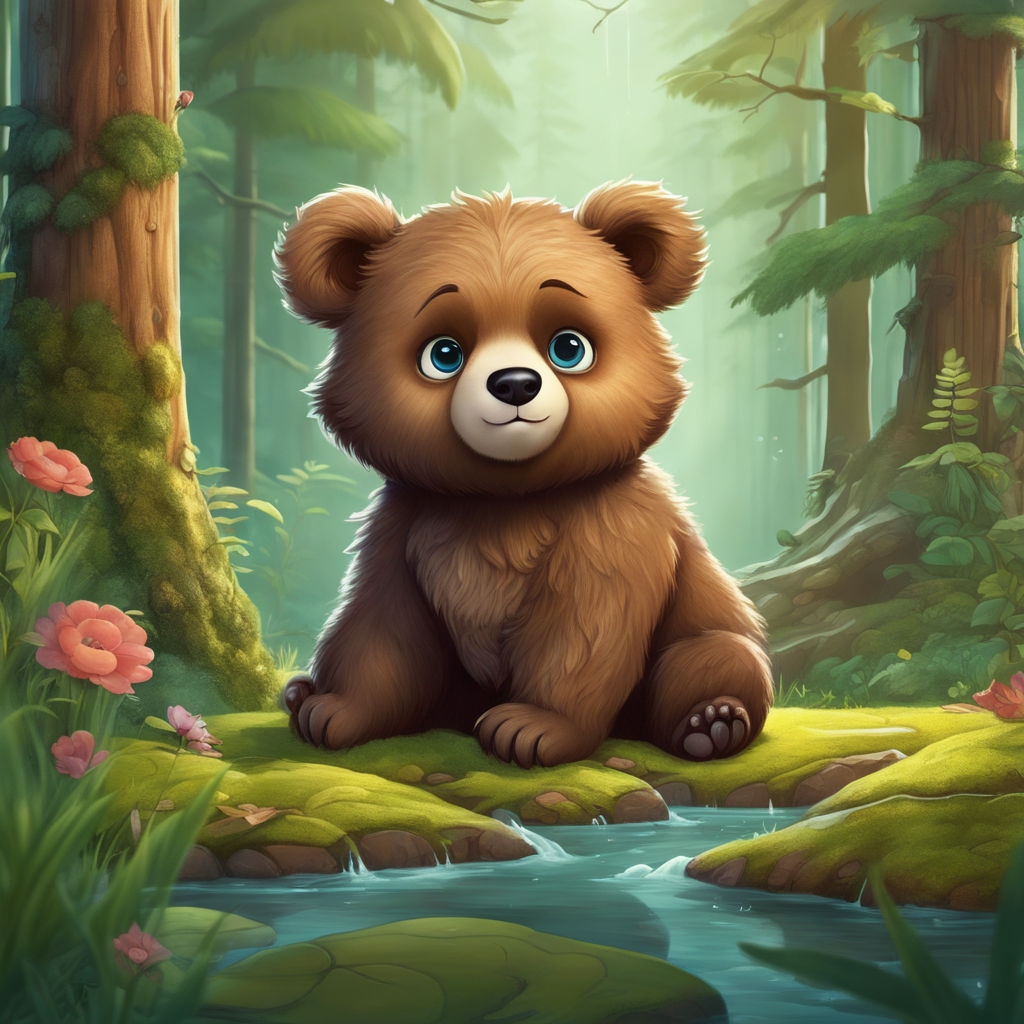 cute chibi bear cub