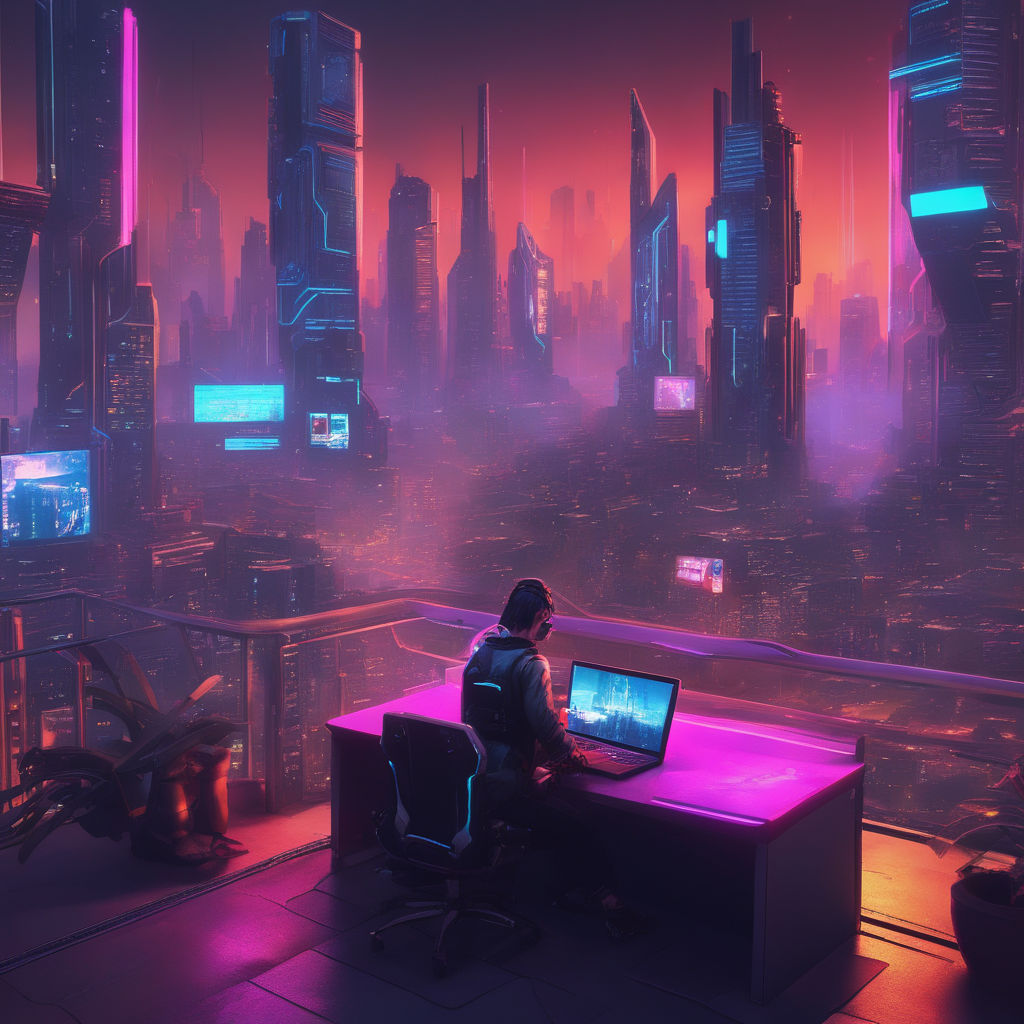 4k PC Wallpaper: Cyberpunk Sunset Cityscape