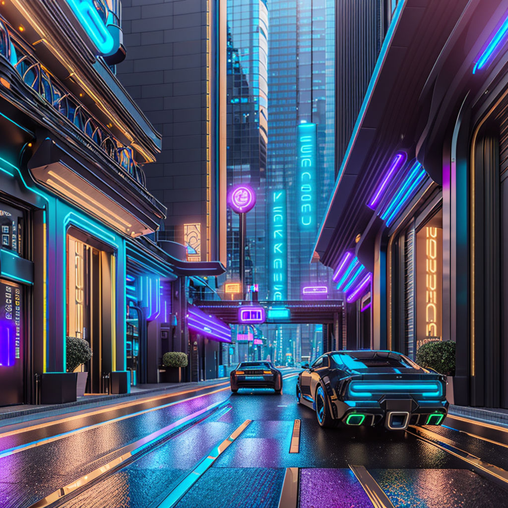 Cyberpunk Street Background