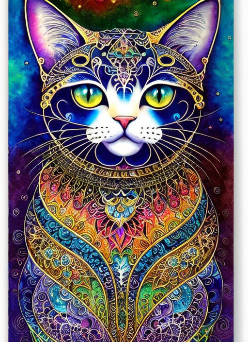 Tapestry Cat Art - Diamond Paintings 