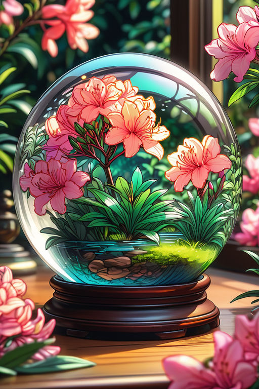 Lexica - A glass vase with tulips with gold jewelries near, intricate,  highly detailed, digital painting, artstation, official media, anime key  visua...