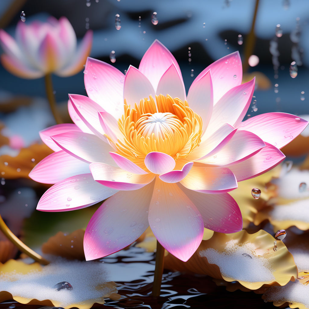 Amazing Hyper Realistic Beautiful Lotus Flower · Creative Fabrica