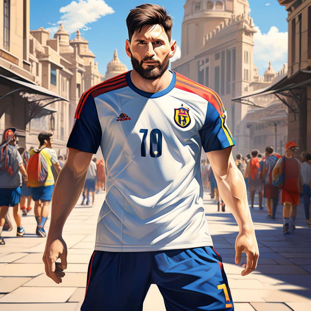 absurdres, highres, ultra detailed), Lionel messi as an anime character,  standing - SeaArt AI