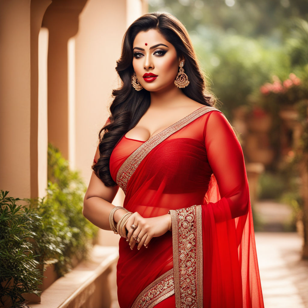 Sultry plus size well endowed full figured size 44 Bengali woman