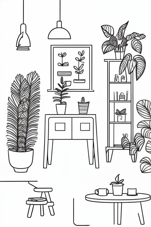 interior design studio coloring pages