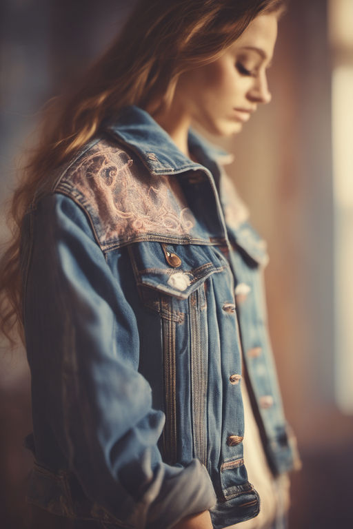 Sergey Martynov, women, redhead, hand on head, denim jacket, denim, open  clothes, HD phone wallpaper | Peakpx