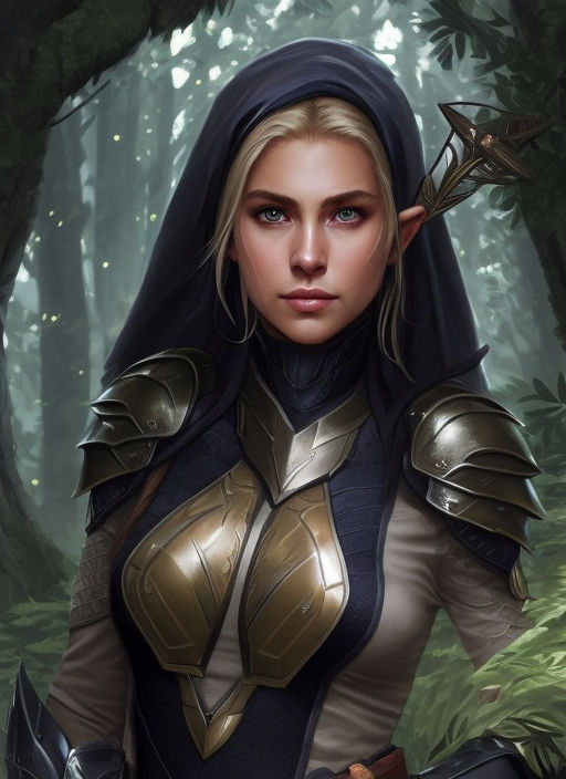 teen elf girl concept art