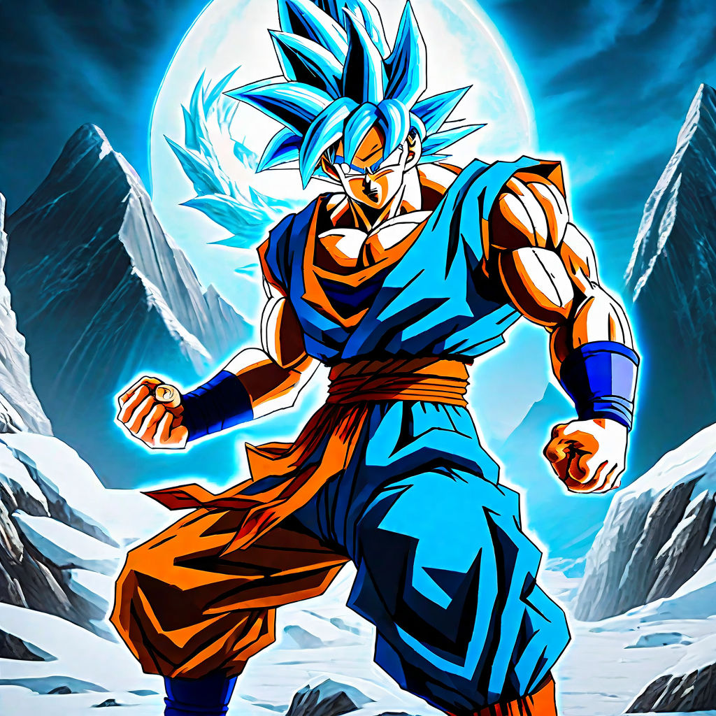 Goku Super Saiyan Blue Kaioken Style Graphic · Creative Fabrica