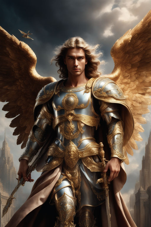 male angel warrior armor