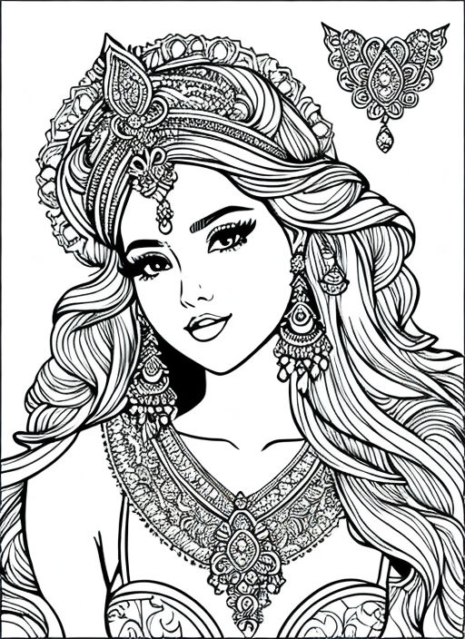 indian princess coloring pages