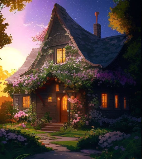 LOFI House on the Street Illustration Anime Manga Style Wallpaper  Background Color Generative AI Stock Illustration  Illustration of tree  game 280193005