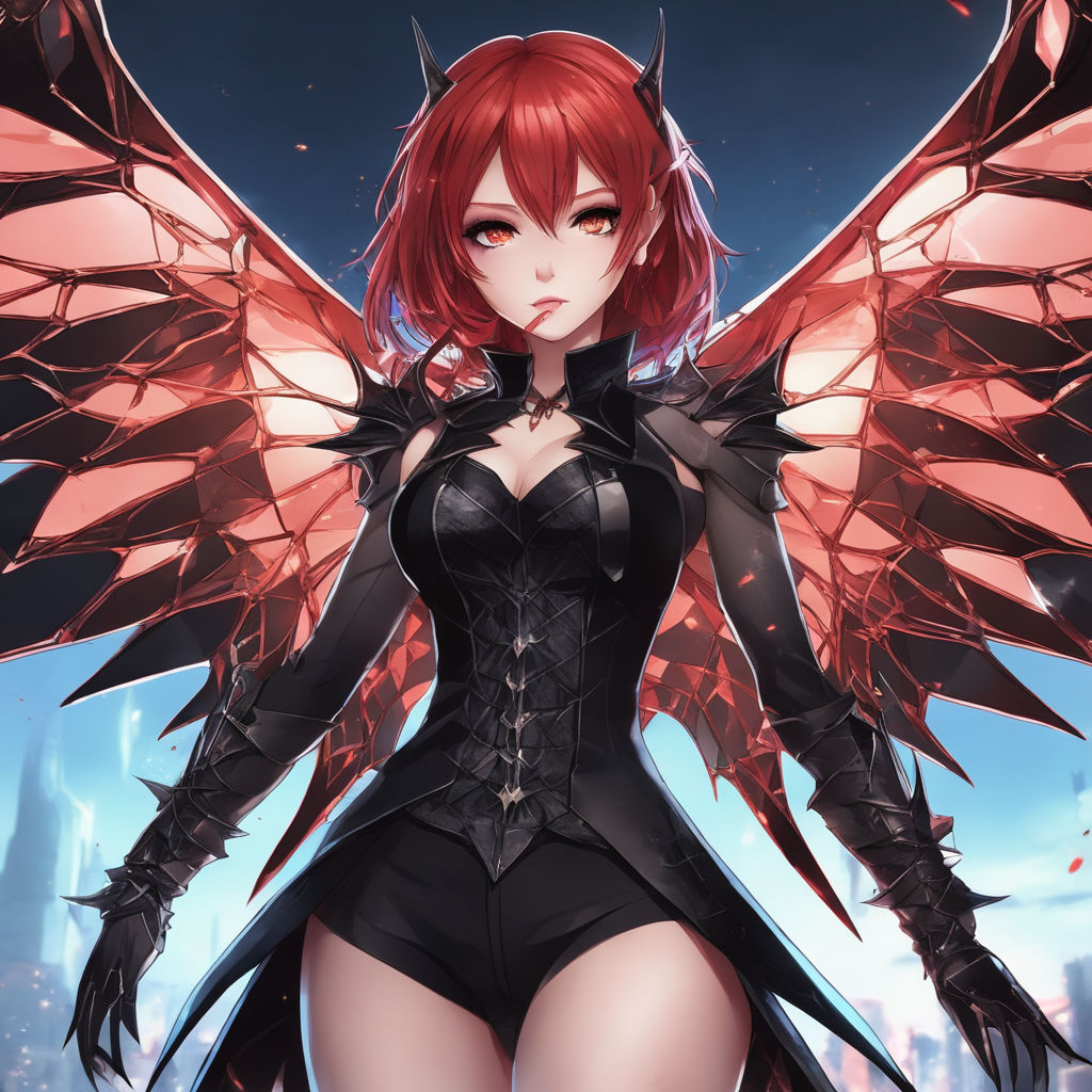 anime vampire girl with wings