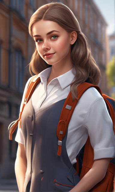 School girl hair in Brown