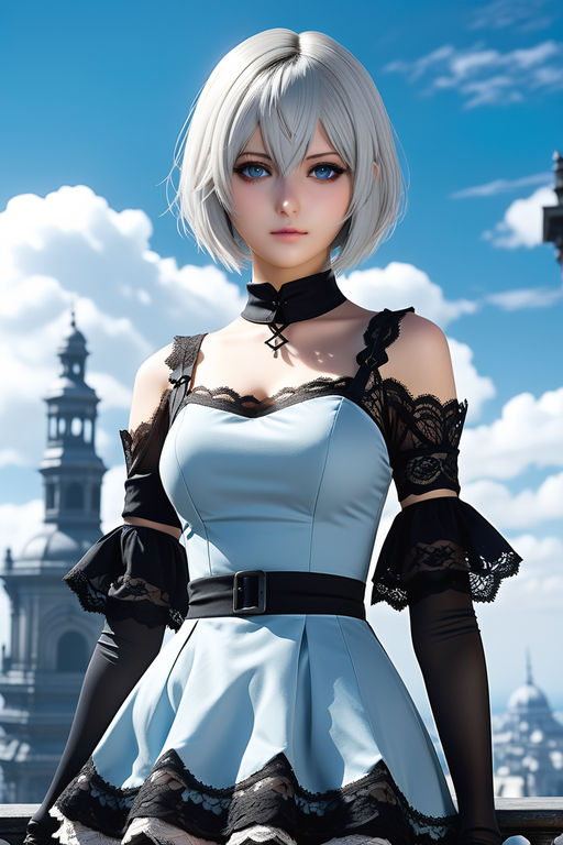 2B from NieR: Automata White Sky 