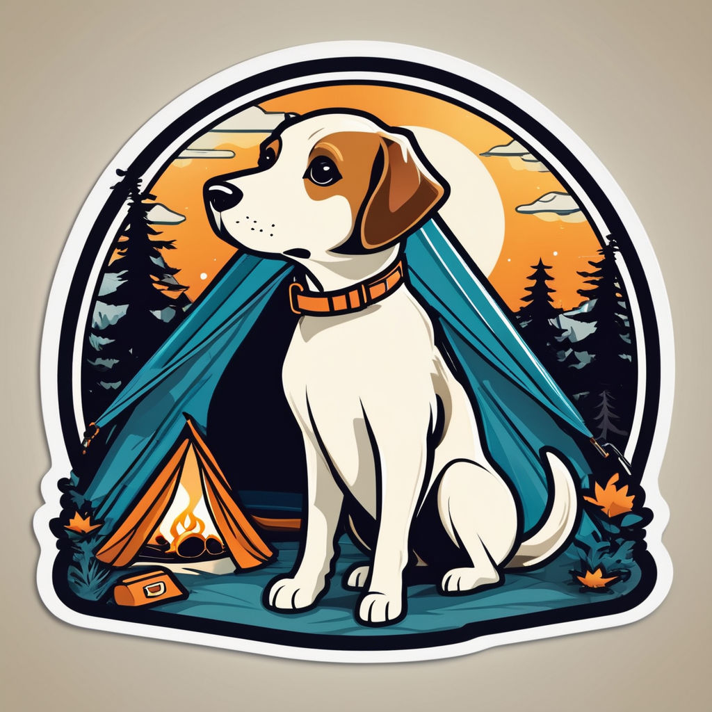 Logo Sticker - Camping With Dogs