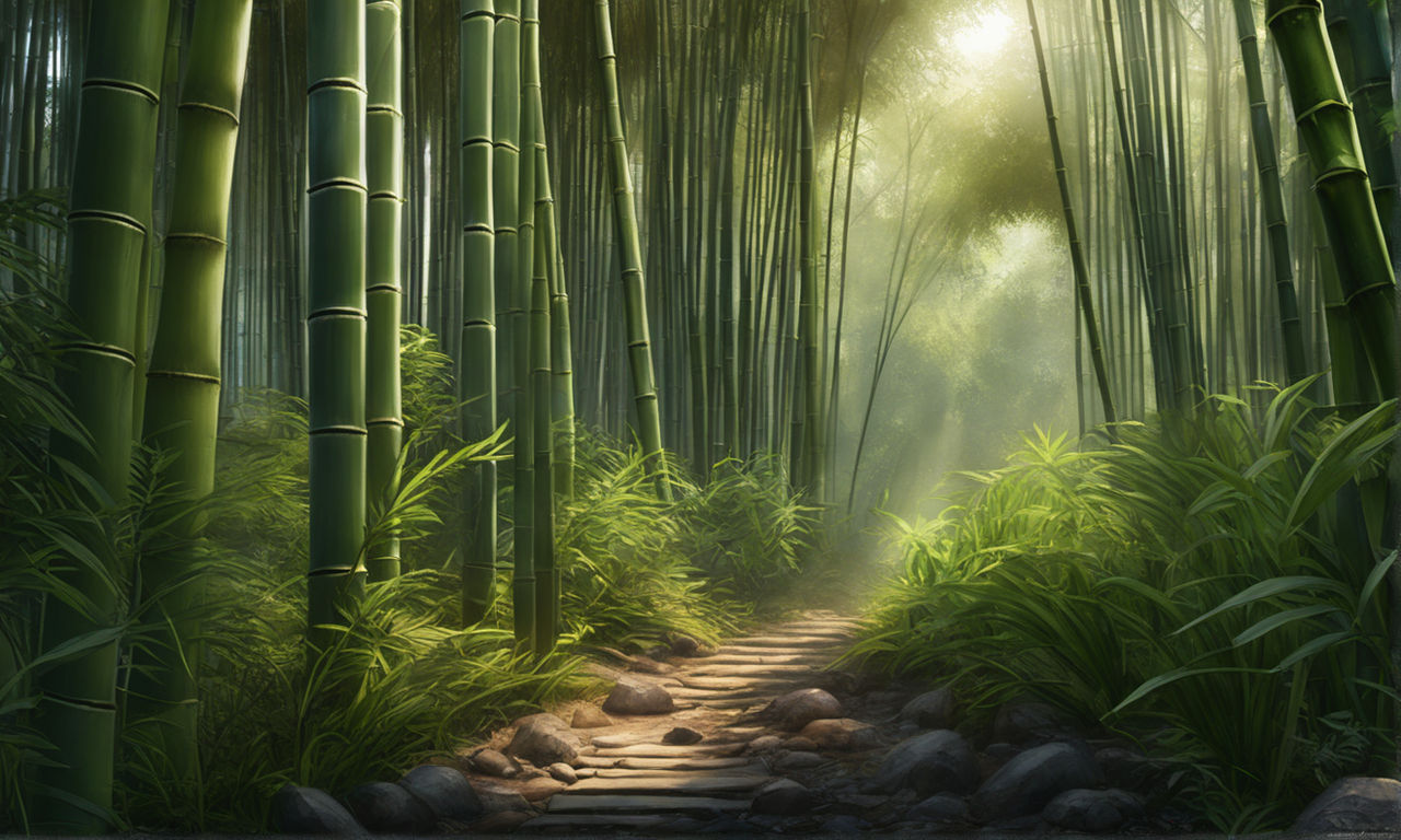 HD desktop wallpaper: Anime, Girl, Bamboo download free picture #1027074