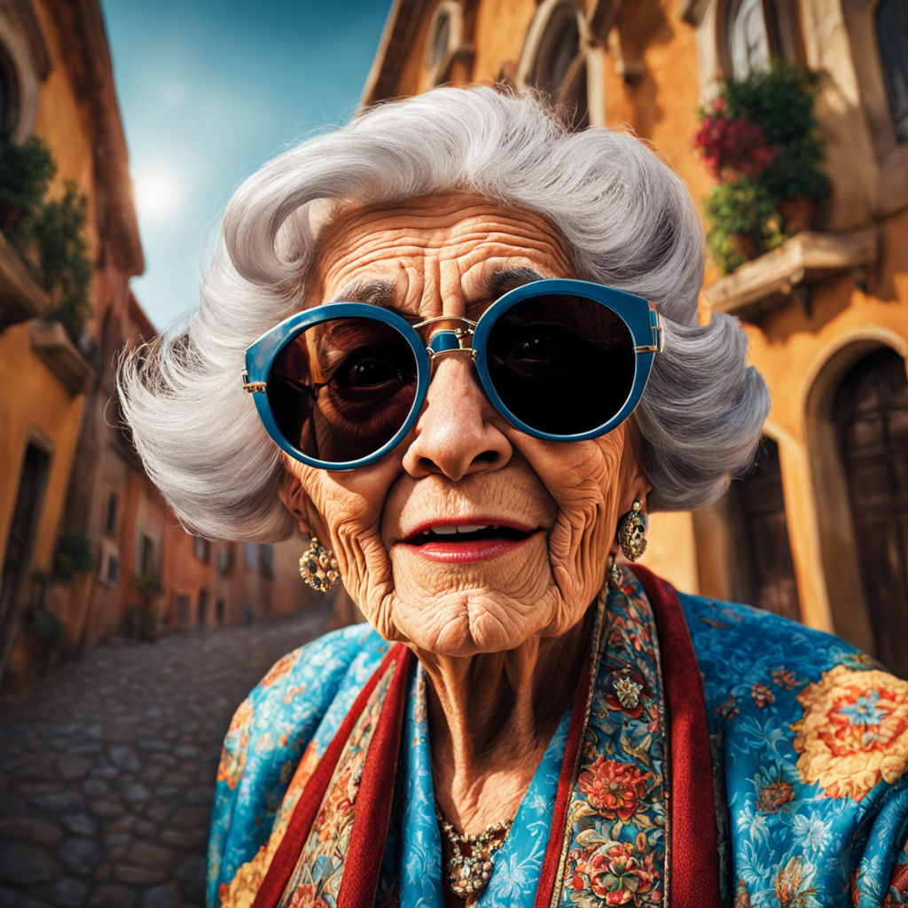 Premium Photo | Photo of retired old lady in fashionable glasses hand  gestures isolated background