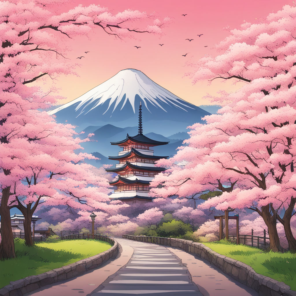 Anime Scenery Coloring Pages Stock Photo, Picture and Royalty Free Image.  Image 210088423.