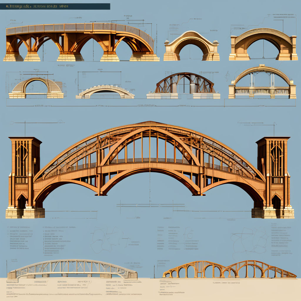 Informational flyer simple quick sketch bridge. Stock Vector by ©symkin  303457980