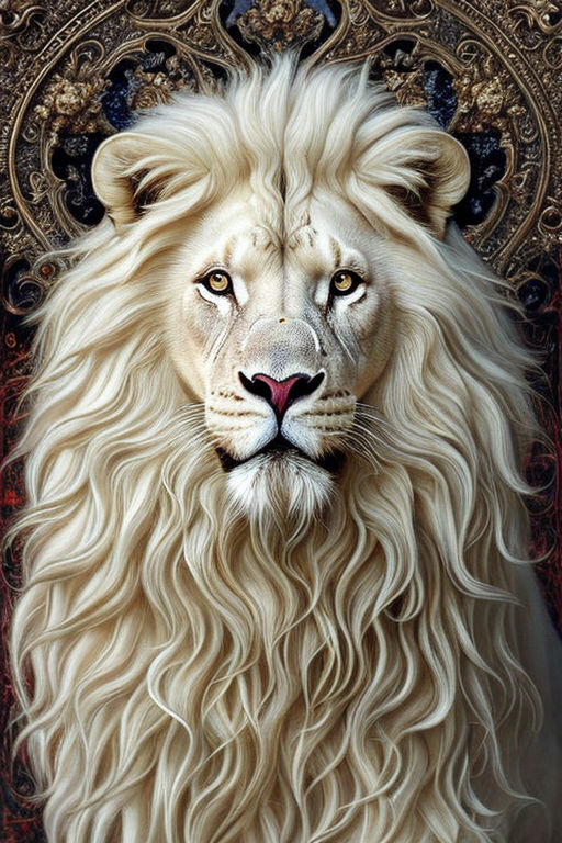 beautiful white lion