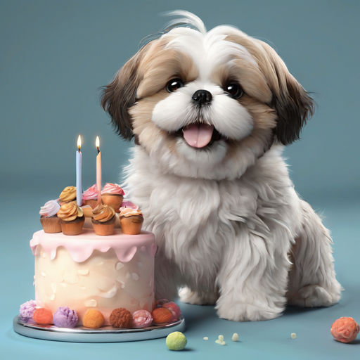 Shih tzu shop birthday cake