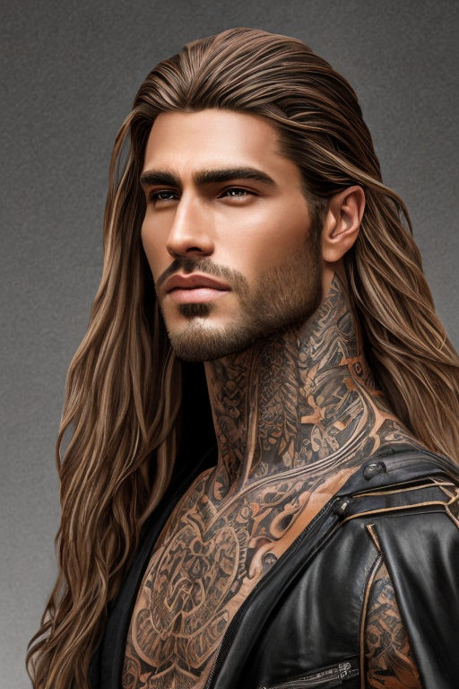 8236 Tattoo Man Long Hair Images Stock Photos  Vectors  Shutterstock